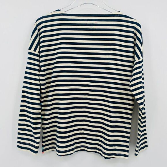 Michael De Feo for J. Crew Size XS Graffiti 3/4 Sleeve Striped Shirt Top - Picture 8 of 8